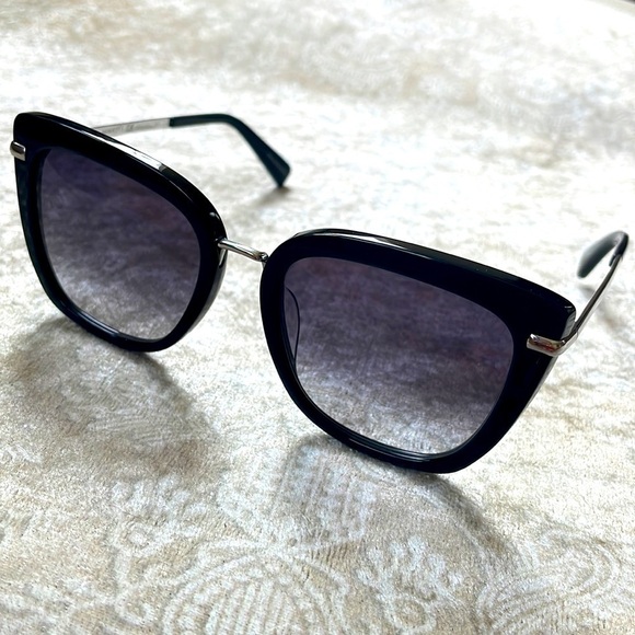 Brand New Rebecca Minkoff Bessie Oversized Black Cat Eye Sunglasses 100% UV Prot - Picture 4 of 16